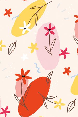 几何花卉印花华亿平台图片