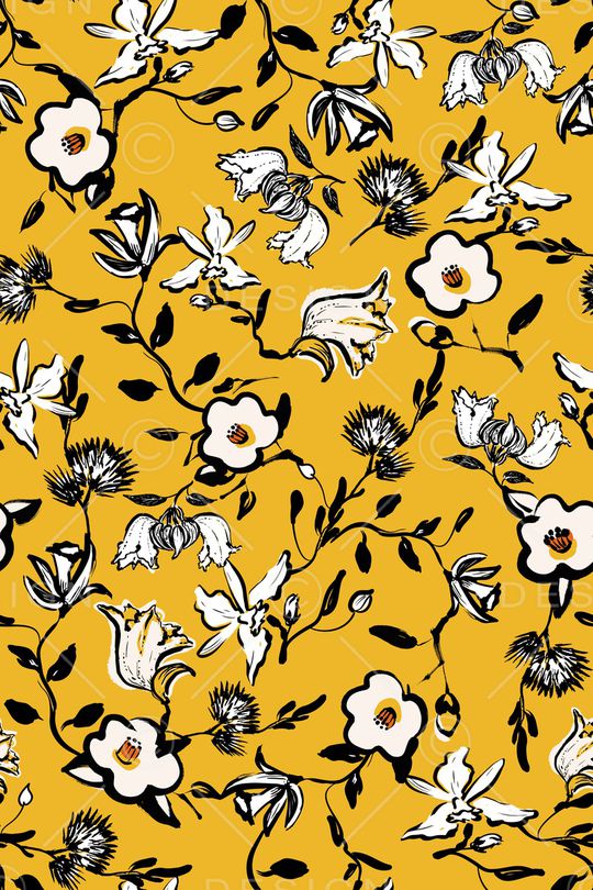 清爽底花卉印花华亿平台图片