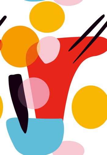 几何风印花华亿平台图片