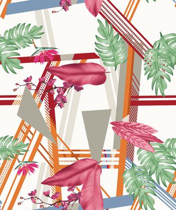 棕榈树印花华亿平台图片