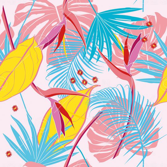 棕榈树印花华亿平台图片