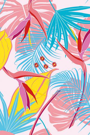 棕榈树印花华亿平台图片