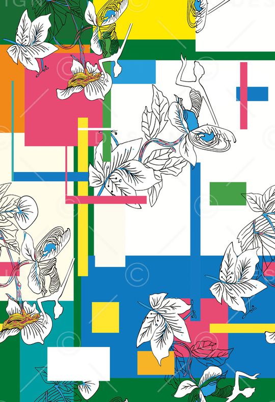 棕榈树印花华亿平台图片