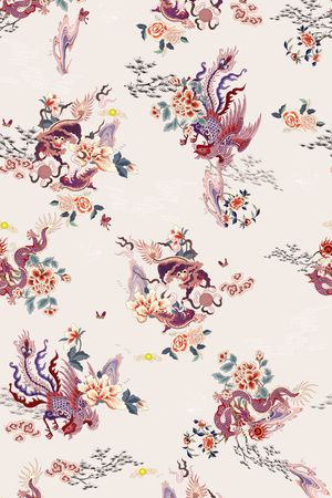 中国风印花华亿平台图片