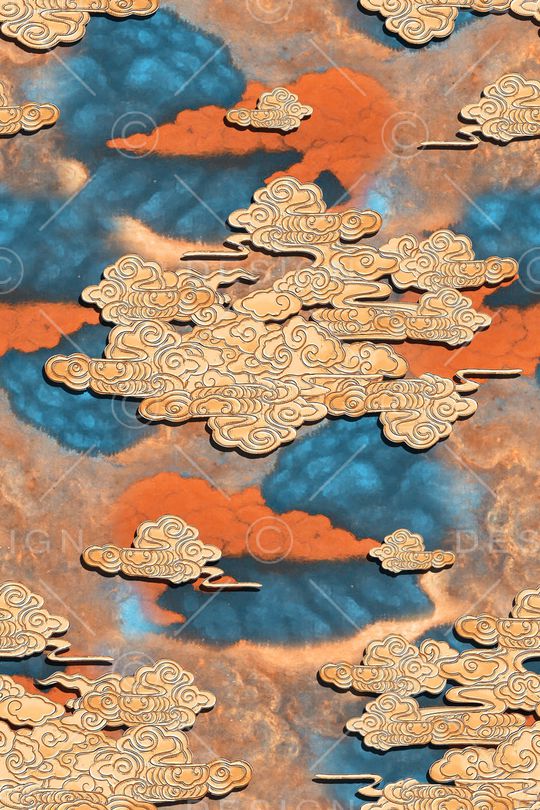 中国风印花华亿平台图片