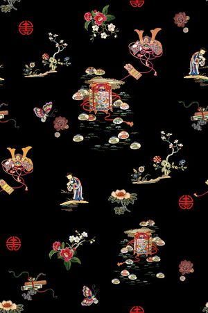 复古印花华亿平台图片