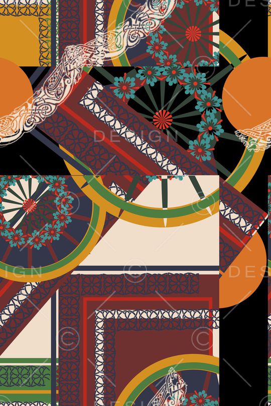 几何印花华亿平台图片