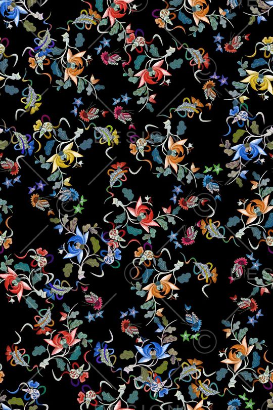 花卉印花华亿平台图片