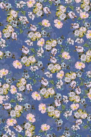 几何花卉印花华亿平台图片