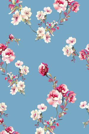 花卉印花华亿平台图片