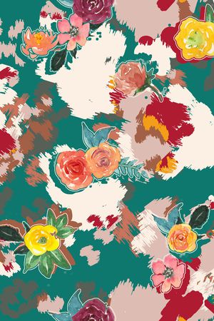 花卉印花华亿平台图片