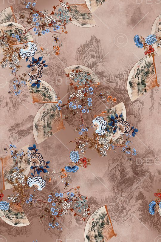 花卉印花华亿平台图片