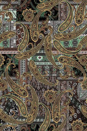 佩斯利印花华亿平台图片