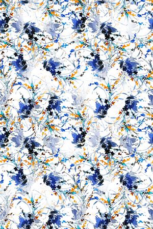 清爽底花卉印花华亿平台图片