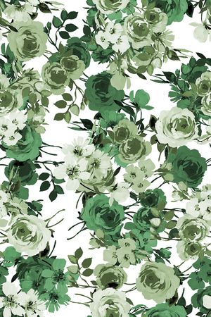 清爽底花卉印花华亿平台图片