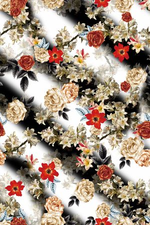 玫瑰花印花华亿平台图片