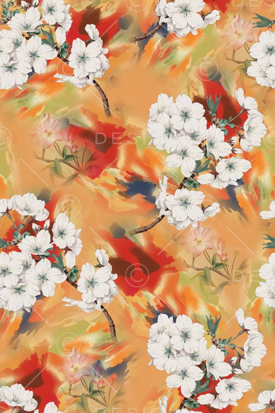 花卉印花华亿平台图片