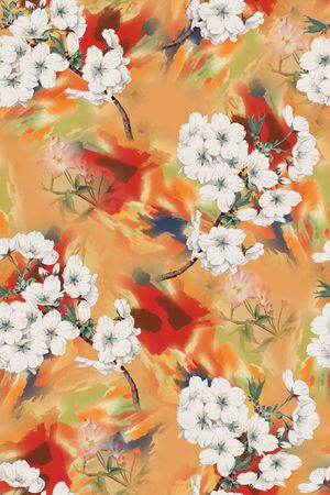 花卉印花华亿平台图片