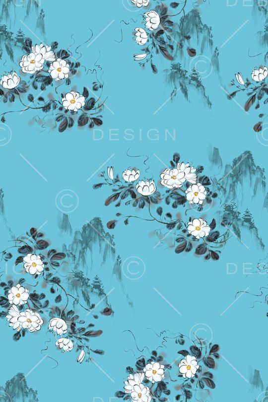 花卉印花华亿平台图片