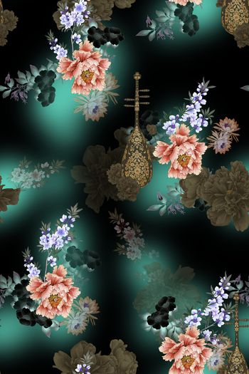 花卉印花华亿平台图片