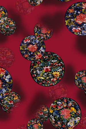 花卉印花华亿平台图片