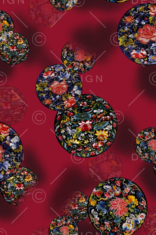 花卉印花华亿平台图片