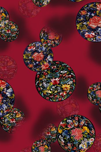 花卉印花华亿平台图片