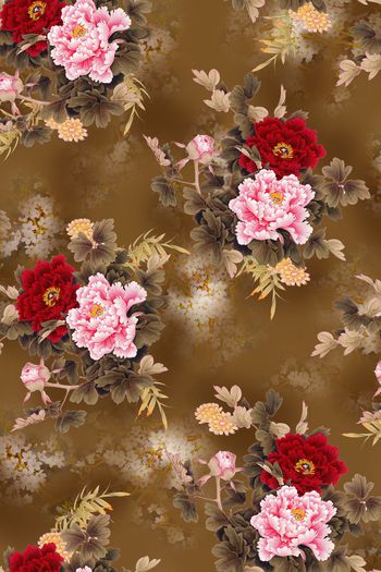 花卉印花华亿平台图片