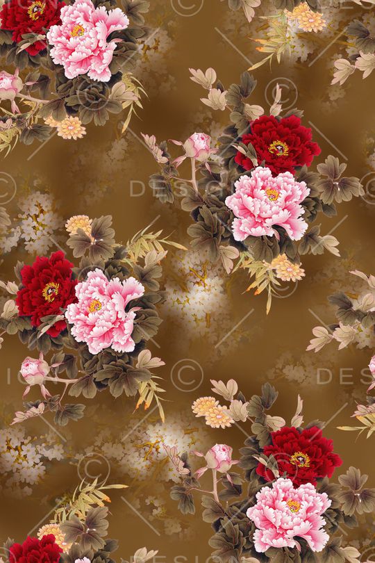 花卉印花华亿平台图片