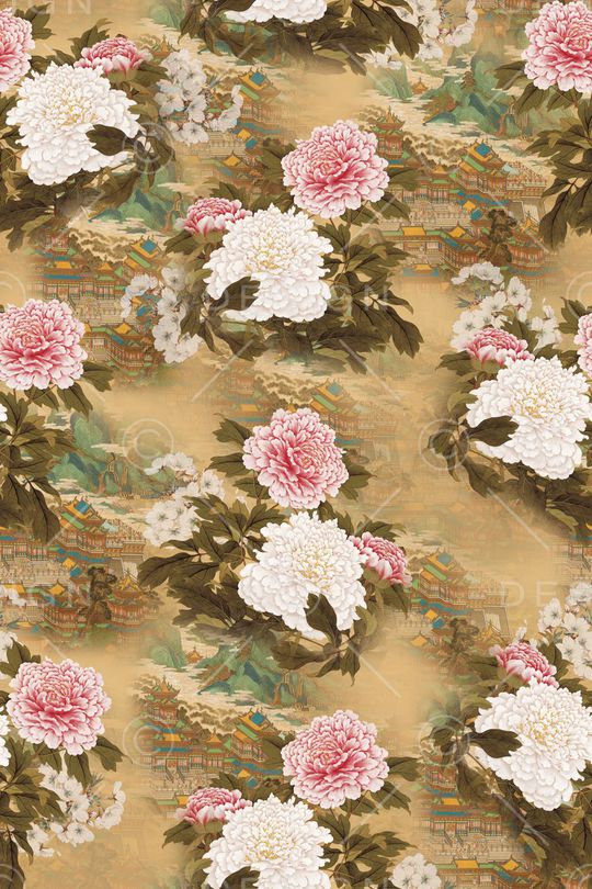 花卉印花华亿平台图片