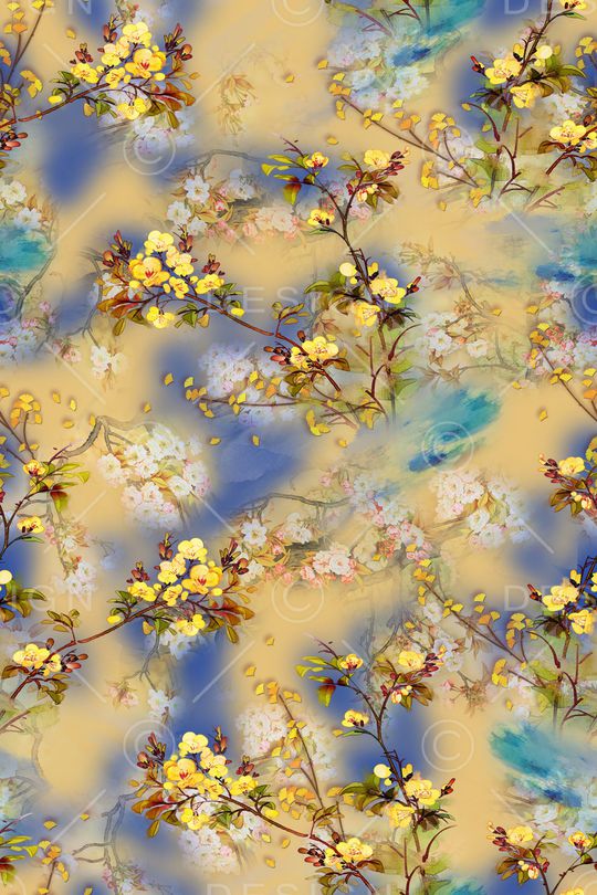 花卉印花华亿平台图片