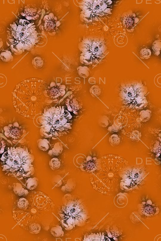 花卉印花华亿平台图片