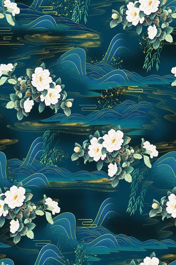 花卉印花华亿平台图片