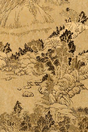 风景定位印花华亿平台图片