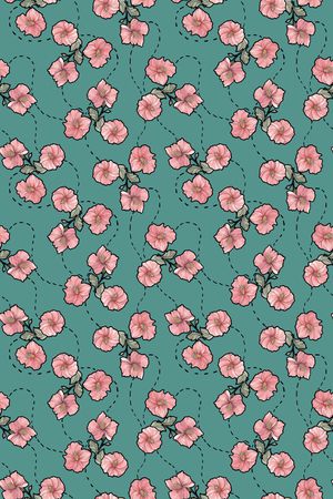 连衣裙印花华亿平台图片