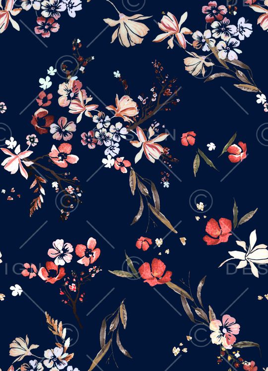 花卉印花华亿平台图片