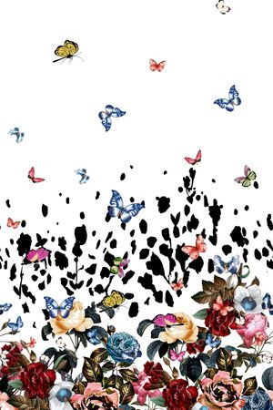 花卉印花华亿平台图片