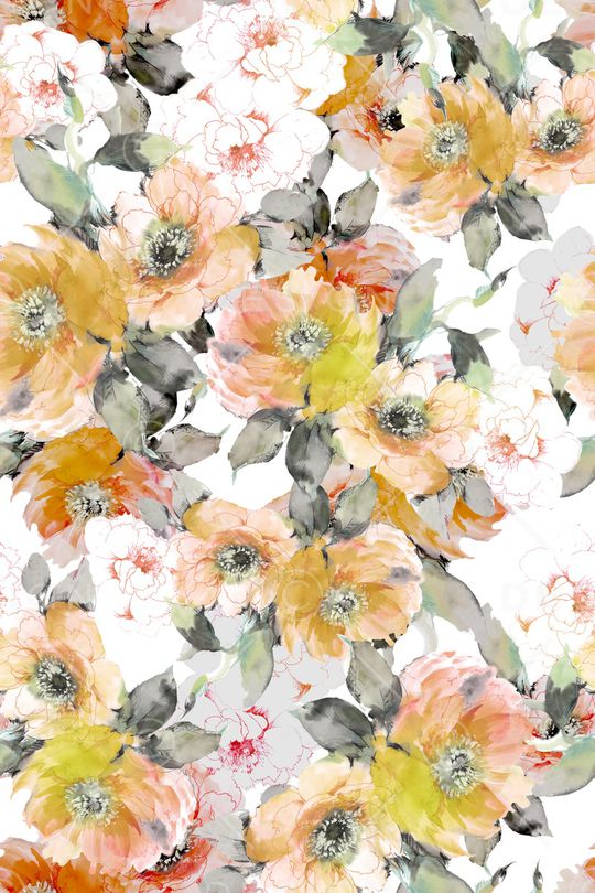 花卉印花华亿平台图片