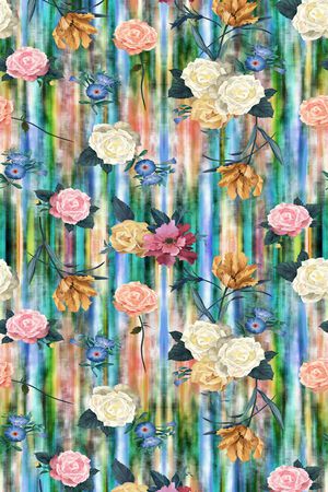 花卉印花华亿平台图片