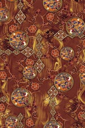 复古印花华亿平台图片