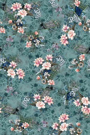 花卉印花华亿平台图片