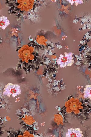 复古印花华亿平台图片