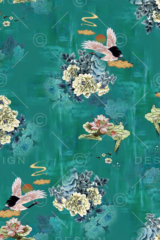 复古印花华亿平台图片