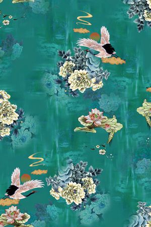 复古印花华亿平台图片