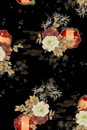 复古印花华亿平台图片