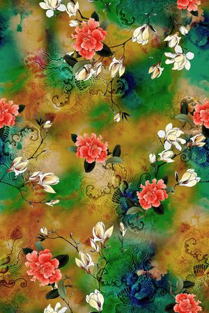 复古印花华亿平台图片