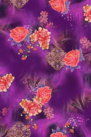 复古印花华亿平台图片