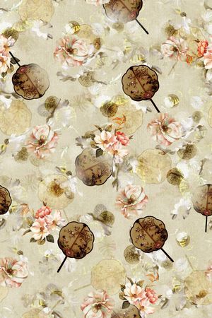 传统纹样印花华亿平台图片