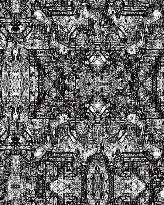 黑白条纹印花华亿平台图片