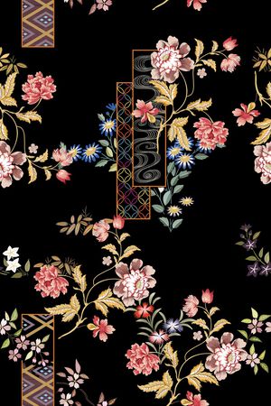 花卉印花华亿平台图片